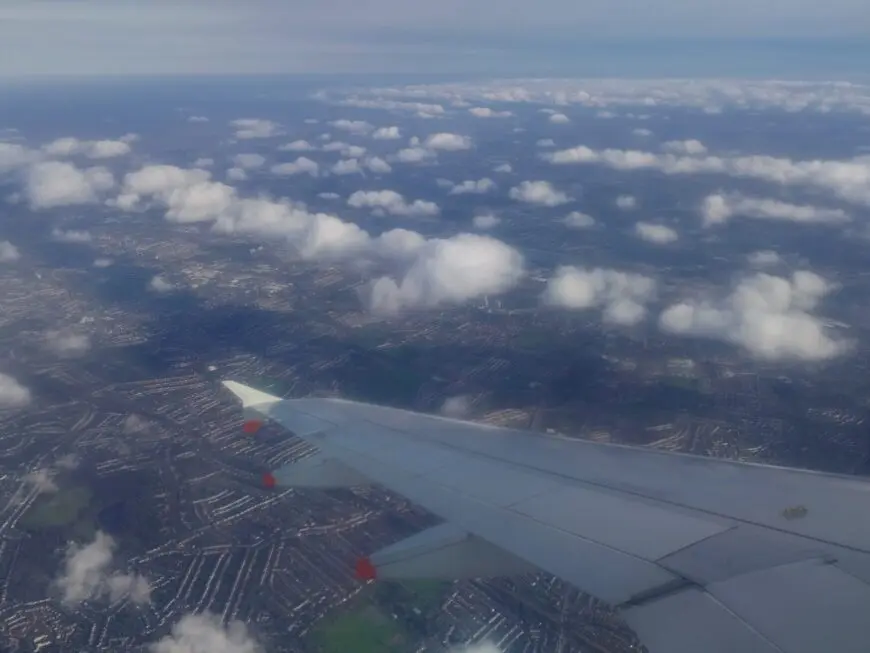 Aussicht aus flugzeug