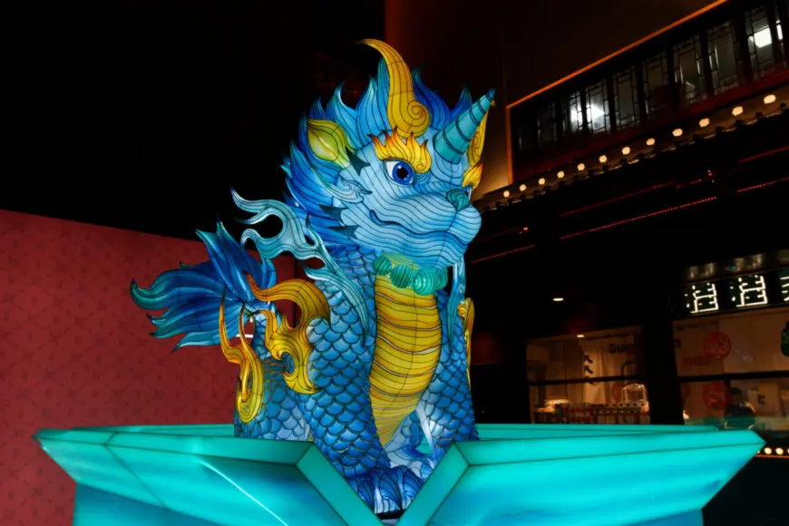 Shanghai Laternenfestival Chinesisches Neujahr Jahr Des Drachen 2024