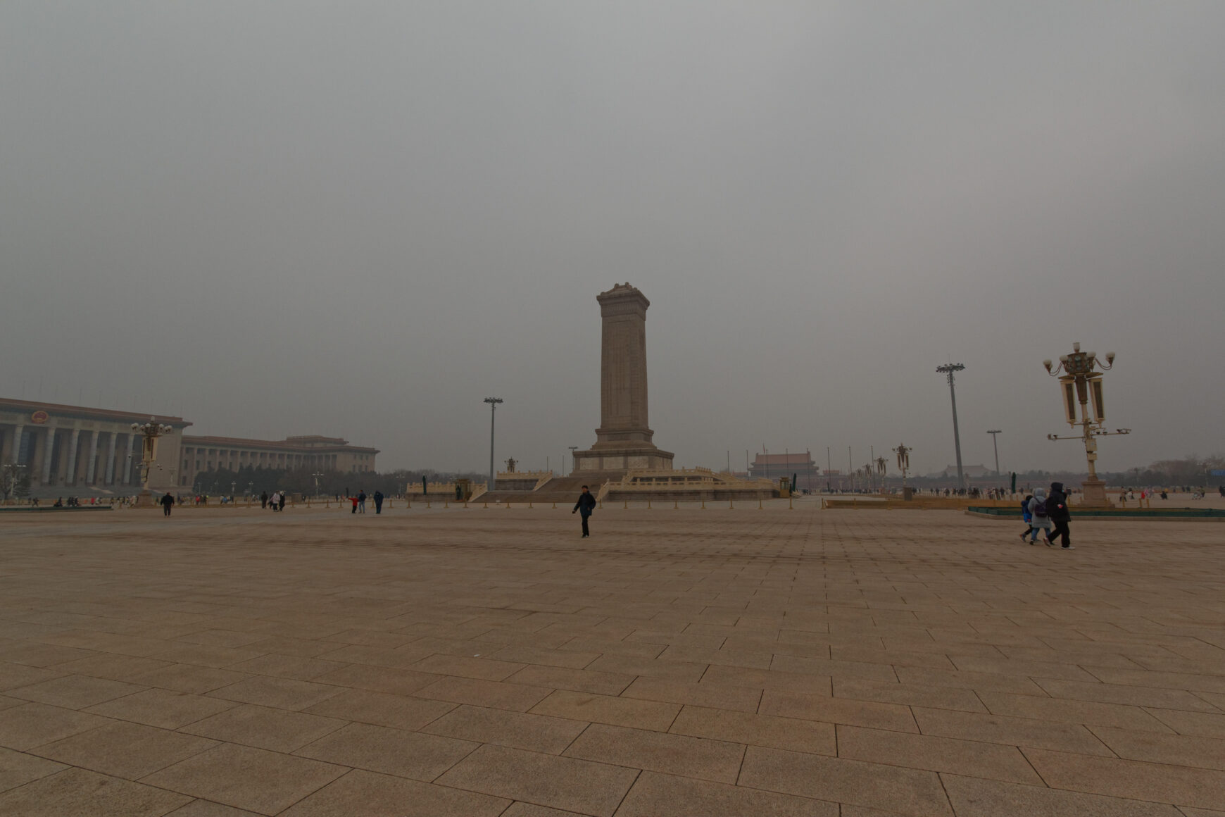 Leerer Tianmenplatz in Peking.